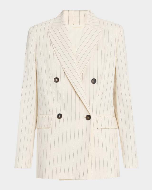Pinstripe Double-Breasted Jacket